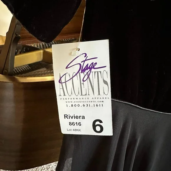 Stage Accents Performance Dress, Style Riviera in black, multiple sizes - Picture 2 of 3